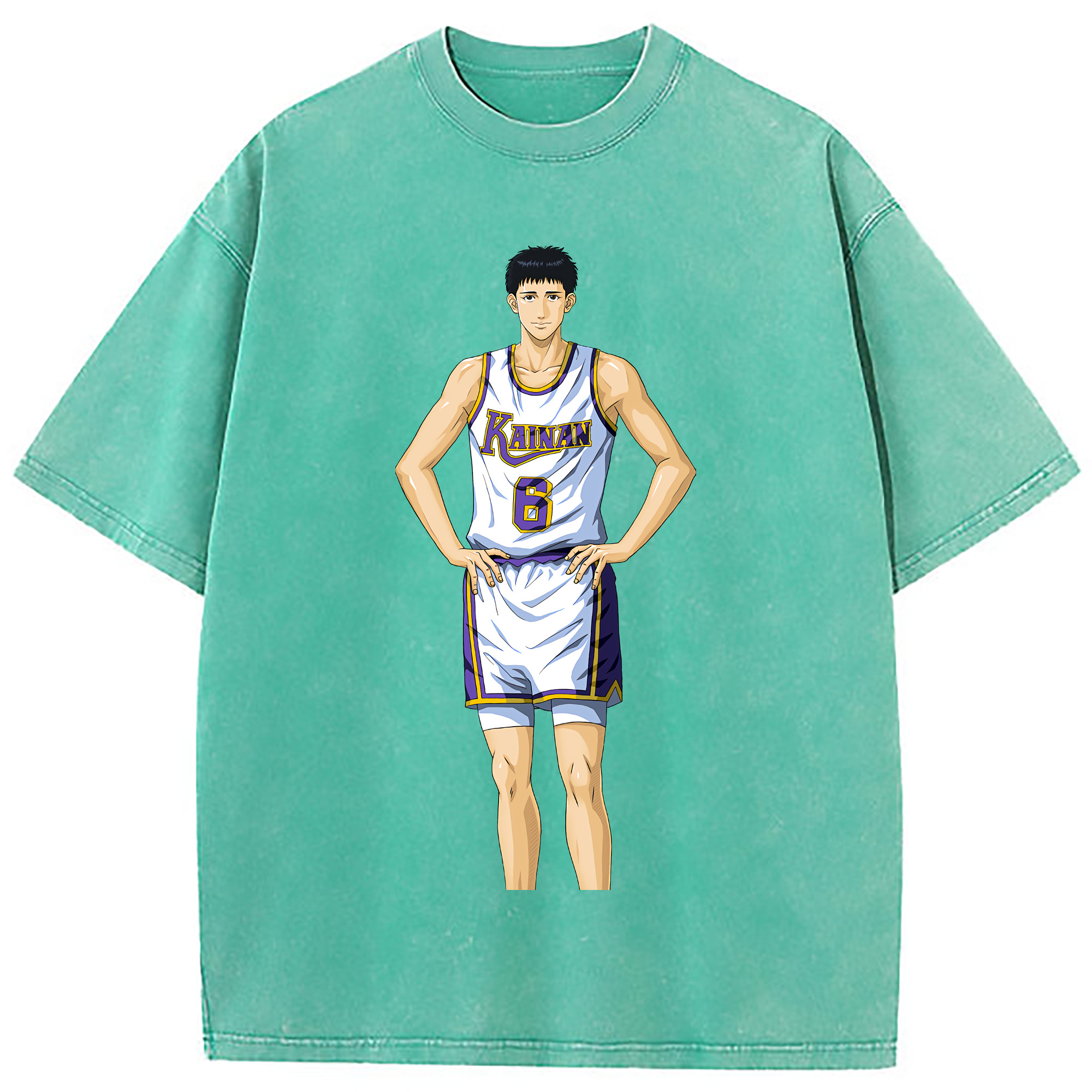 （画像用） SLAM DUNK／スラムダンク 綿100% ヴィンテージ風 半袖Tシャツ（フロントプリント）